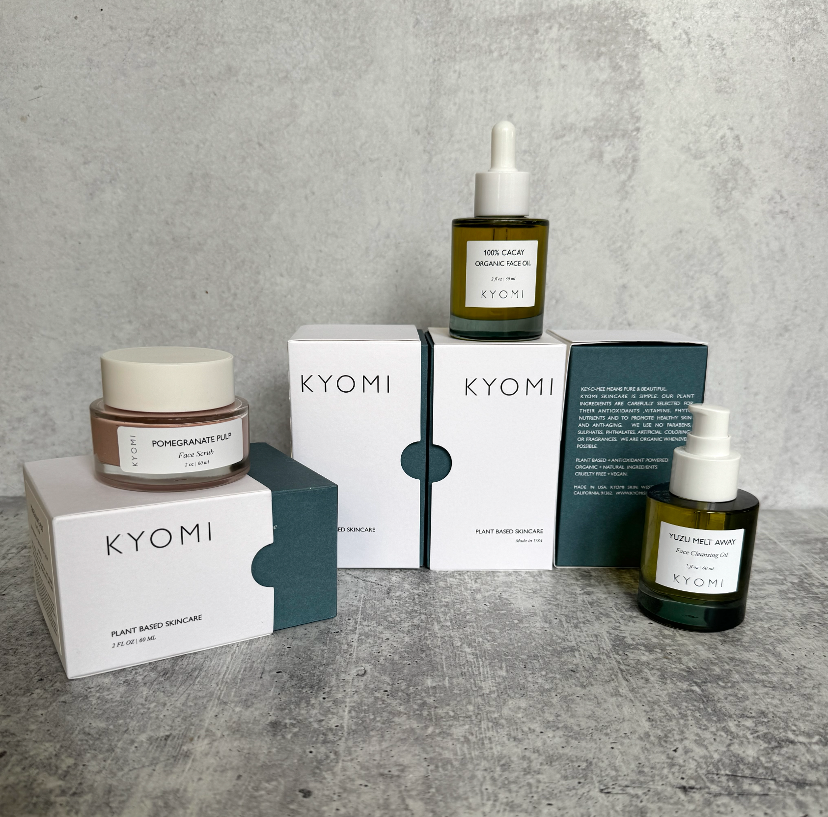 kyomi skin natural skincare products, vegan skincare, plant based skincare