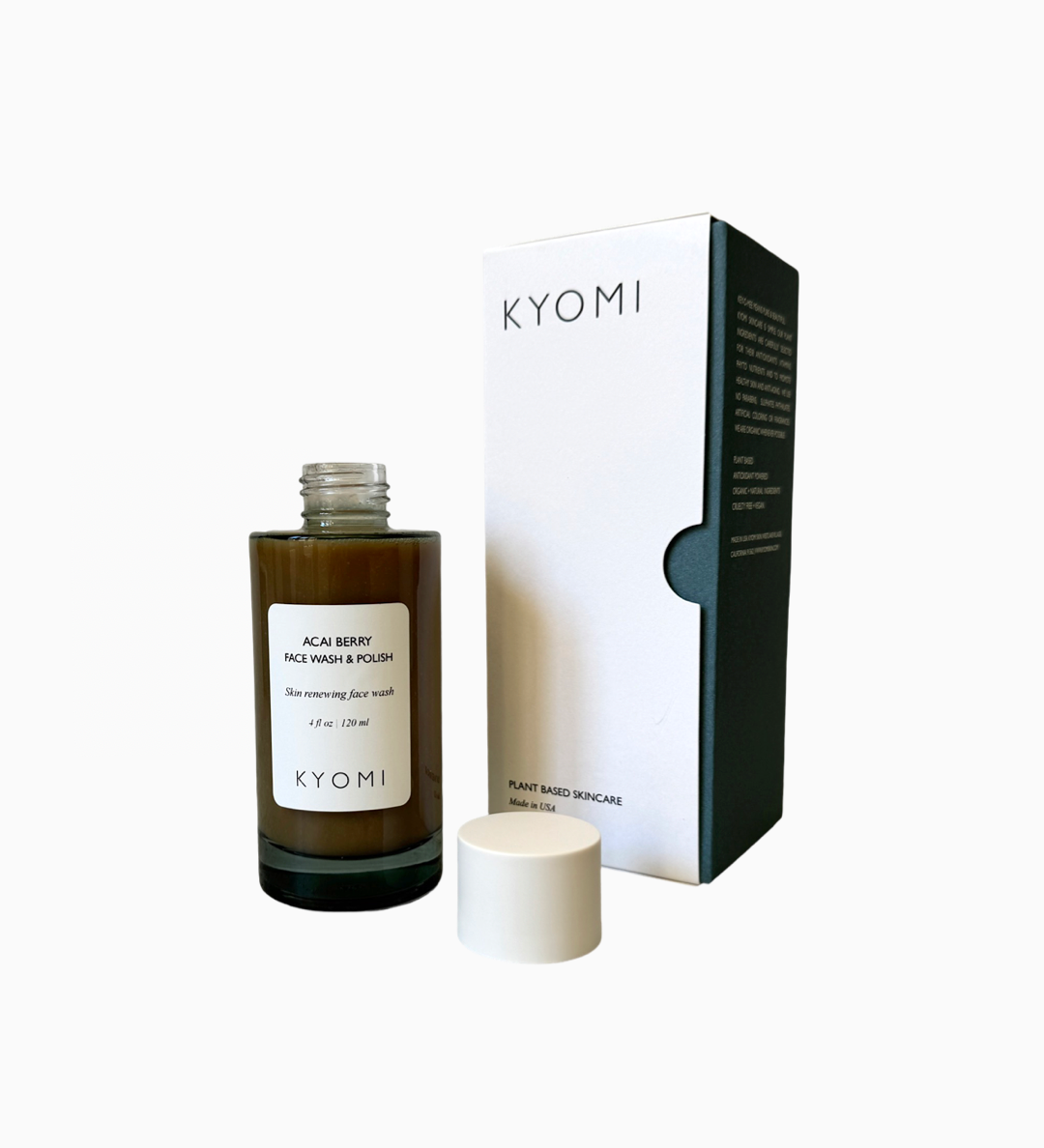 Kyomi Skin Acai Mud face cleanser, organic face cleanser, plant based facial cleanser, plant powered facial cleanser, vegan face cleanser, clean face cleanser