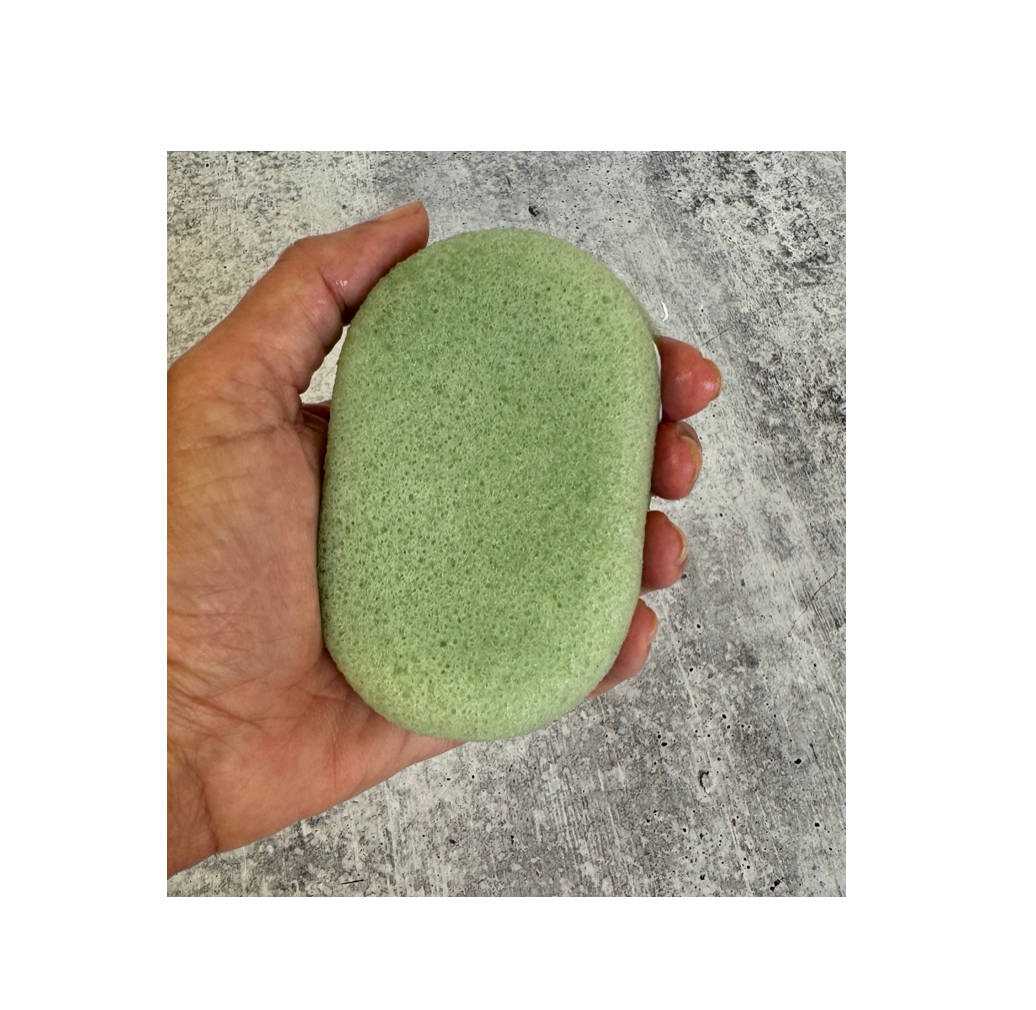 kyomi skin konjac sponge green tea, organic konjac sponge, green tea konjac sponge