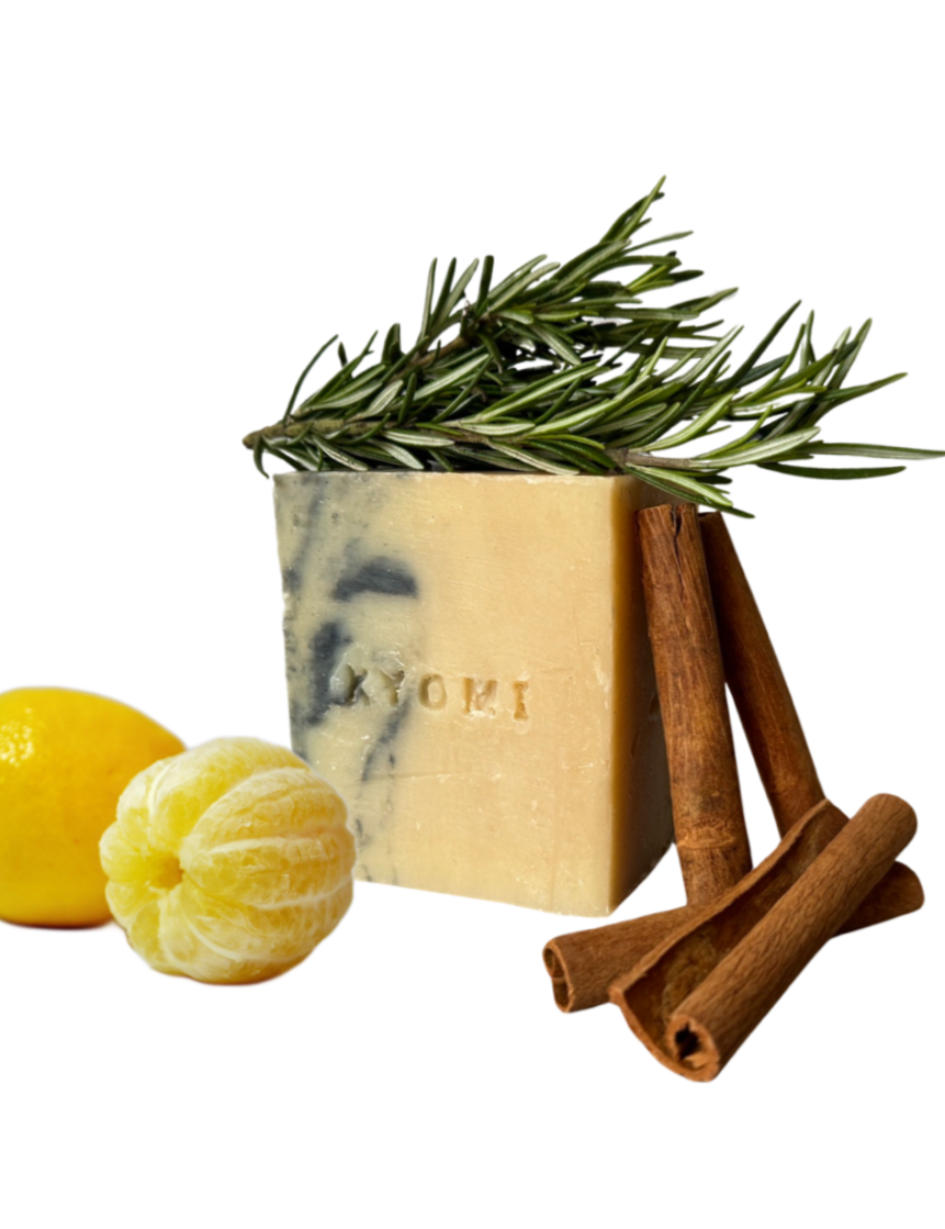 Kyomi skin, soap house, lemon rosemary soap, soap bricks,, natural soap, handmade soap, organic soap