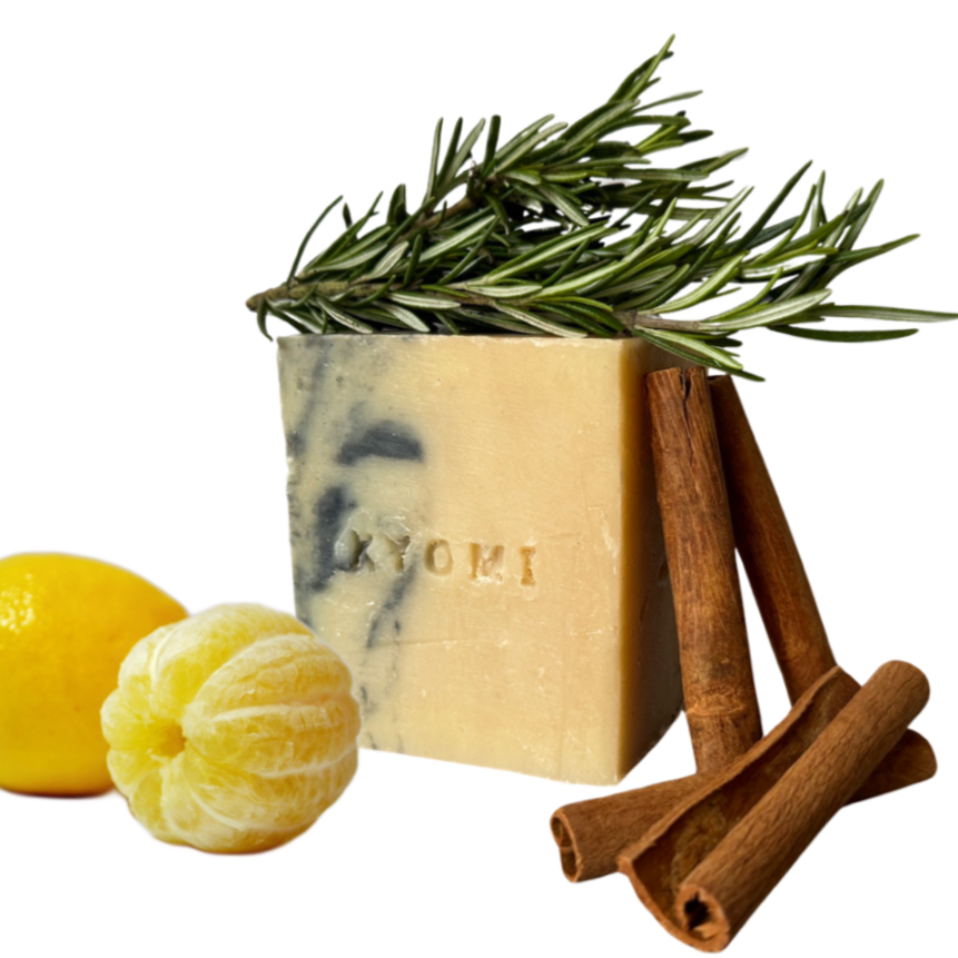 Kyomi skin, soap house, lemon rosemary soap, soap bricks,, natural soap, handmade soap, organic soap